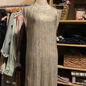 Shimmery, silver, floorlength dress #57